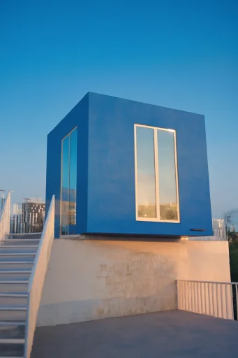 Modern city skyline with architectural structures